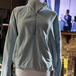 Sky Blue Women's Quarter-Zip Sweatshirt